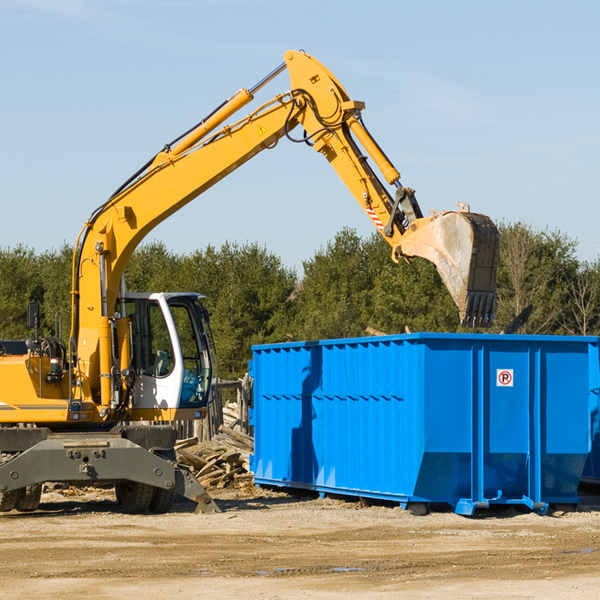 are there any restrictions on where a residential dumpster can be placed in Pennington